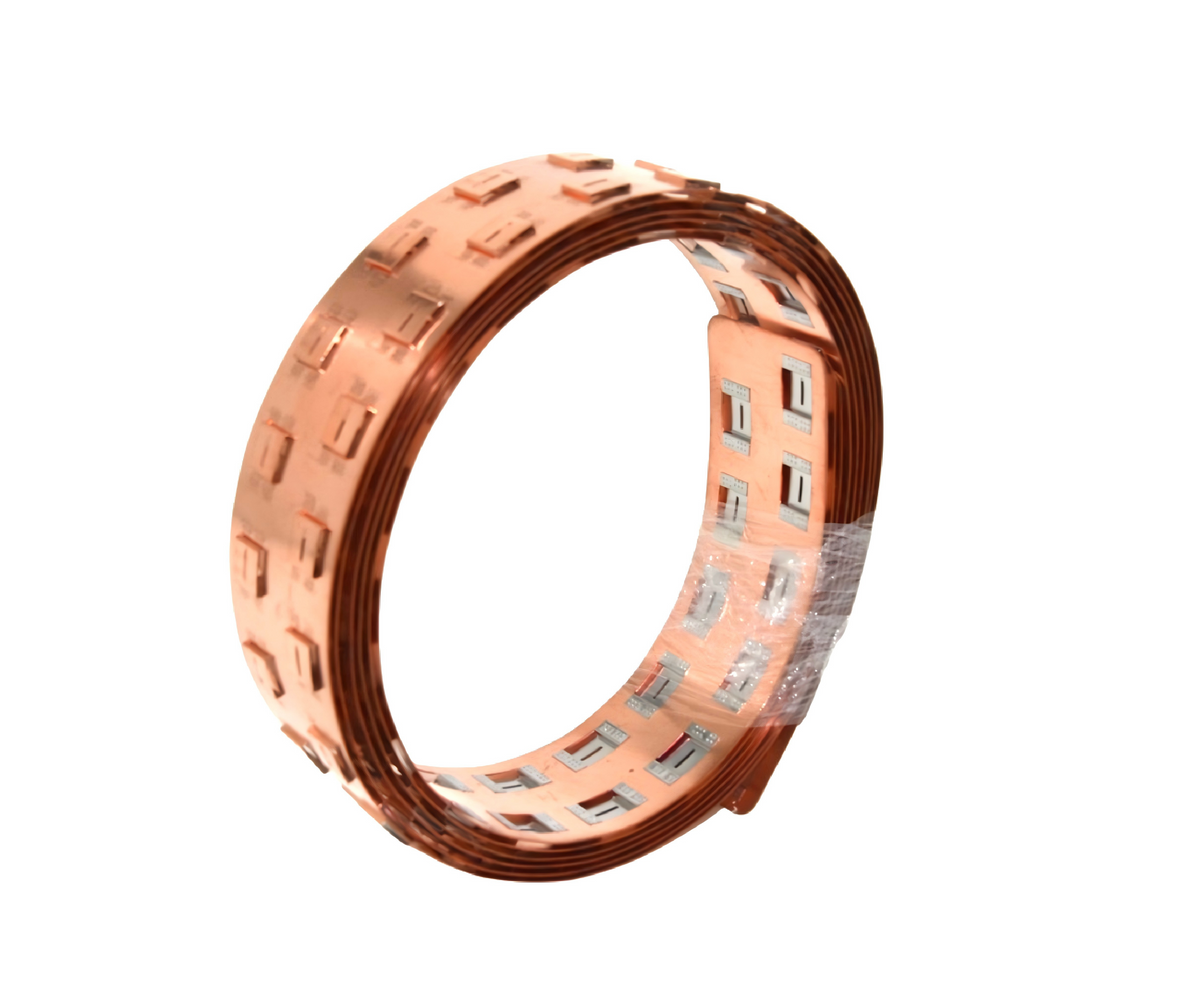 18650 Copper Nickel Busbar 1P-8P for Lithium-Ion Battery Connections - Strip Length 800mm