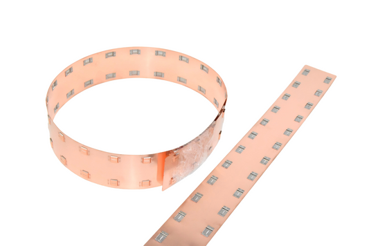 Wellgo Copper-Best-Selling High- 0.3mm Square No Spacer 26.2MM Center Distance Copper Busbars for 26650 Battery Cells