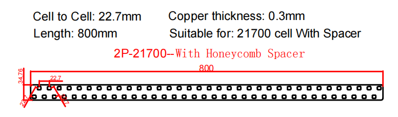 Wellgo Copper-Best-Selling High-Conductivity Custom 0.3mm Copper strip for 21700 Battery Cells