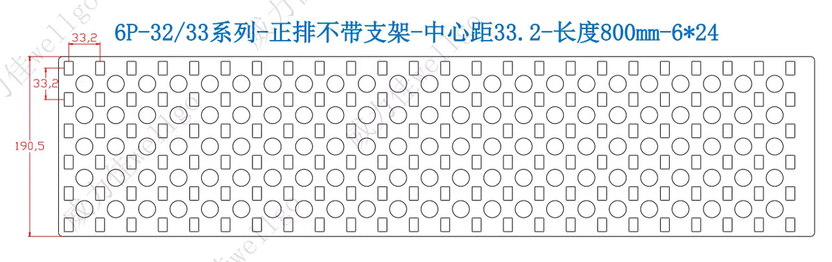 Wellgo Best-Selling High-Conductivity Custom 0.3mm Square No Spacer 33.2MM Copper-Nickel Strips for 32650 32700 33140 Battery Cells