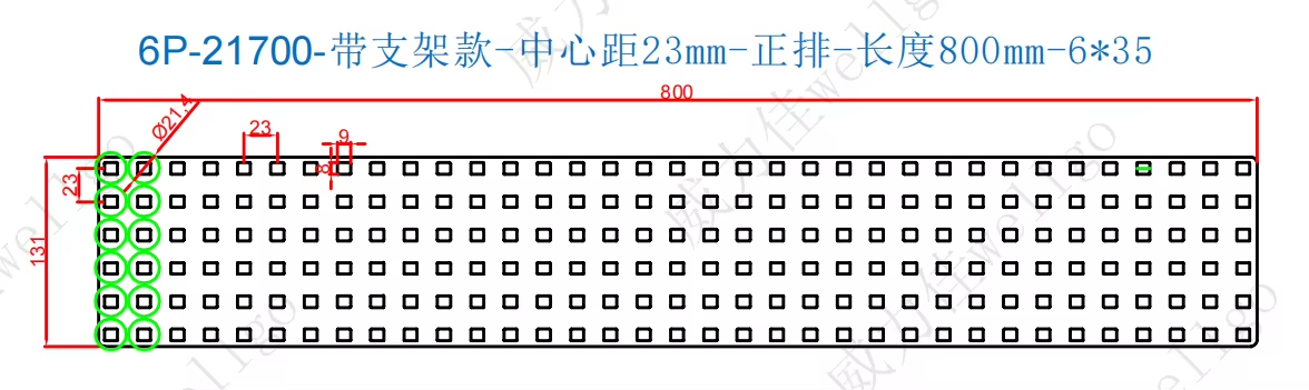 Wellgo Copper-Best-Selling High-Conductivity Custom 0.3mm Copper busbar for 21700 Battery Cells