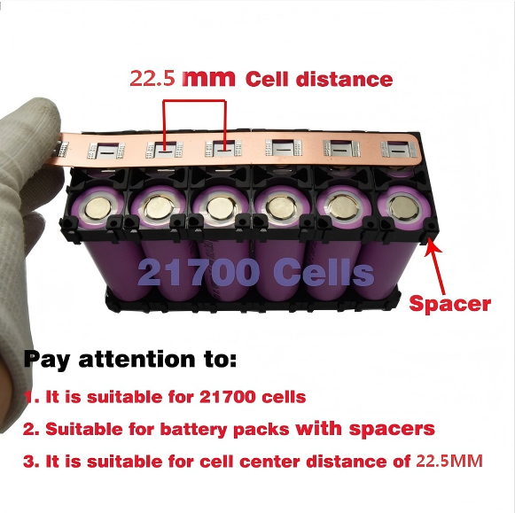 Wellgo Copper-Best-Selling High-Conductivity Custom 0.3mm Copper busbar for 21700 Battery Cells