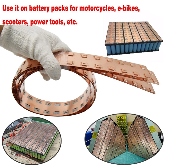 Wellgo Best-Selling High-Conductivity Custom 0.3mm Square Spacer 19.5MM Spacing Copper-Nickel Strips for 18650 Battery Cells