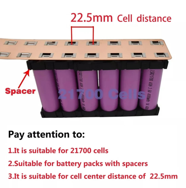 Wellgo Copper-Best-Selling High-Conductivity Custom 0.3mm Copper busbar for 21700 Battery Cells