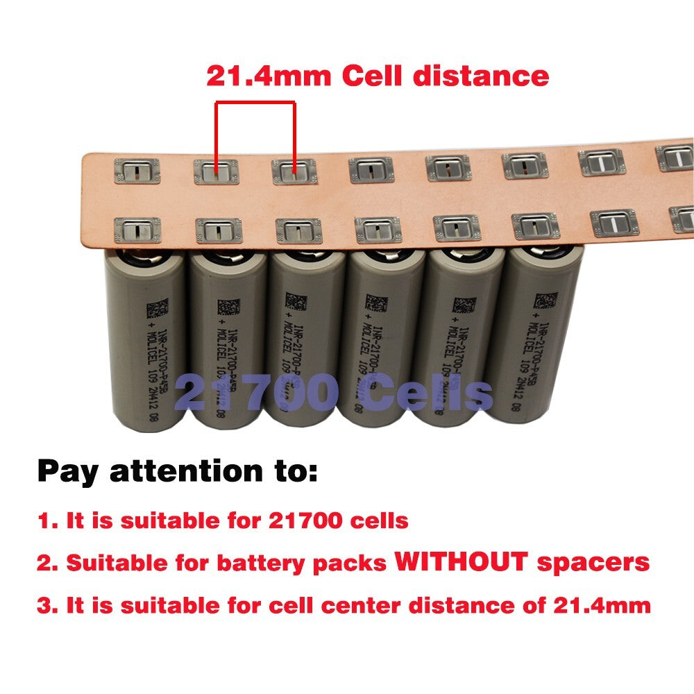 Wellgo Copper-Best-Selling High-Conductivity Custom 0.3mm Copper busbar for 21700 Battery Cells